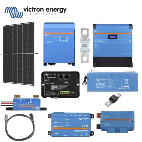 Installed power 10200 W Victron Energy Hybrid Photovoltaic System with Injection 6.4kW LiFePO4 storage