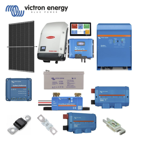 Installed power 42500 W Photovoltaic system Victron Energy Off-grid Three-phase 12kW AGM storage